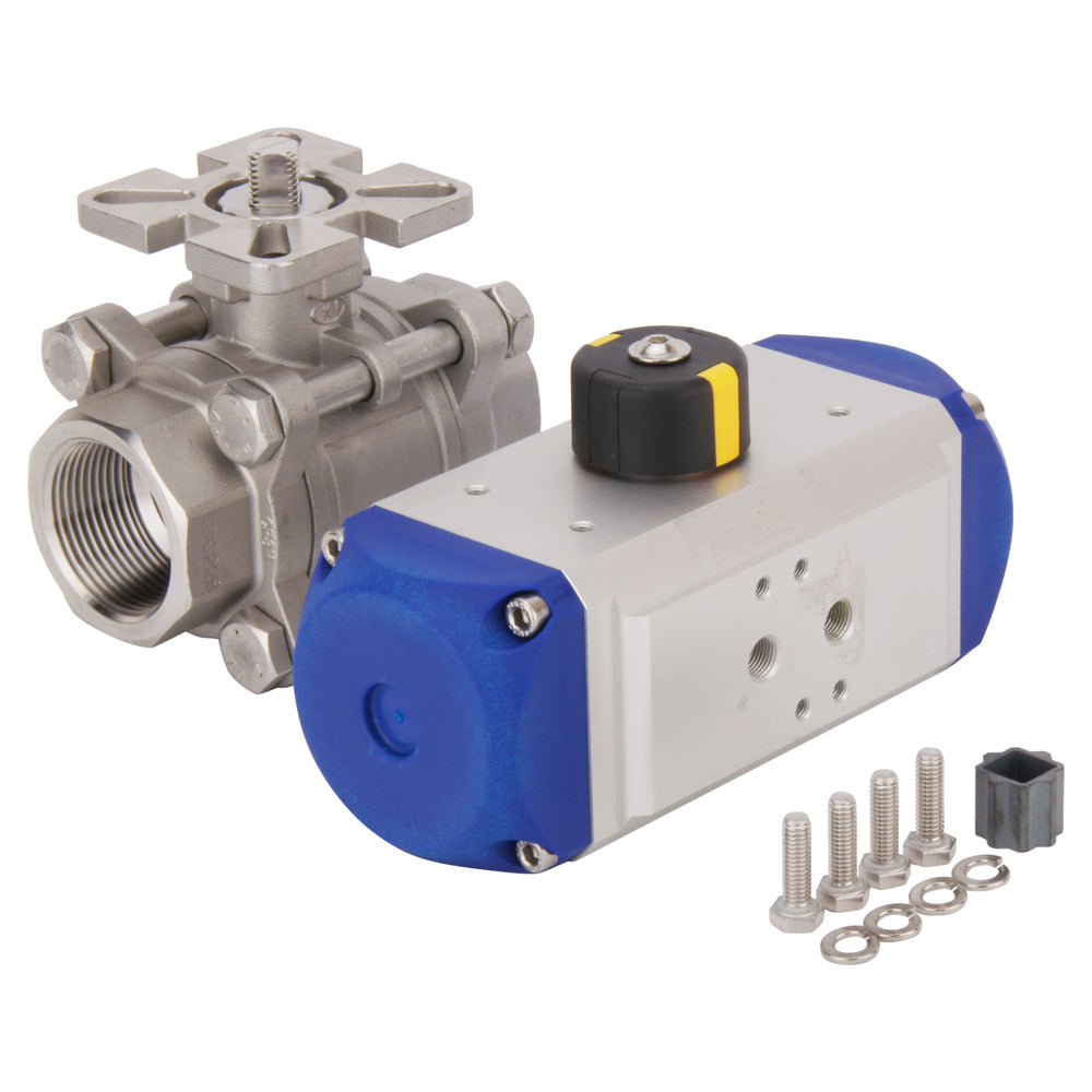G1-1/4'' 2-Way Stainless Steel Pneumatic Ball Valve Double Acting - BL2SA3