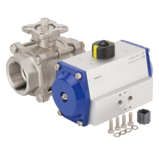 G3'' 2-Way Stainless Steel Pneumatic Ball Valve Double Acting - BL2SA3