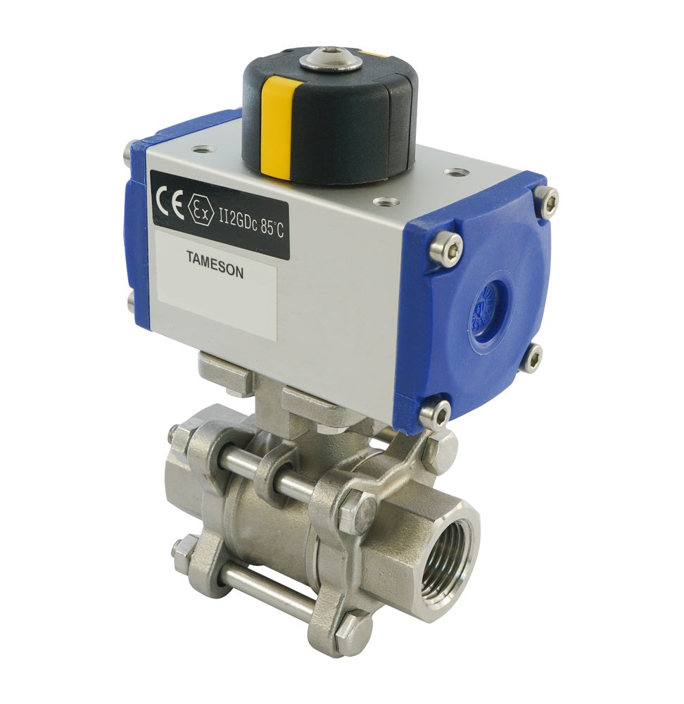 G1/4'' 2-Way Stainless Steel Pneumatic Ball Valve Double Acting - BL2SA3