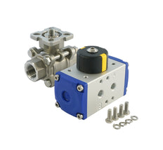 G1'' 2-Way Stainless Steel Pneumatic Ball Valve Double Acting - BL2SA3