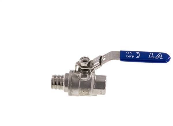 Male To Female R/Rp 1/2 inch PN 63 2-Way Stainless Steel Ball Valve