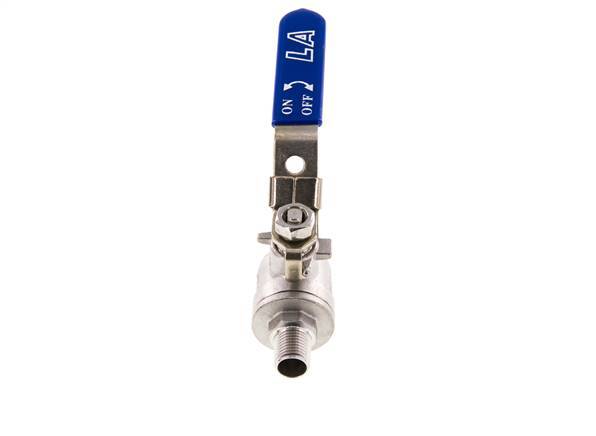 Male To Female R/Rp 1/4 inch PN 63 2-Way Stainless Steel Ball Valve