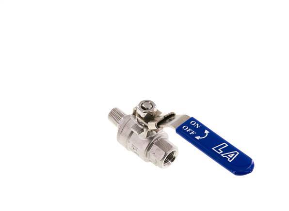 Male To Female R/Rp 1/4 inch PN 63 2-Way Stainless Steel Ball Valve