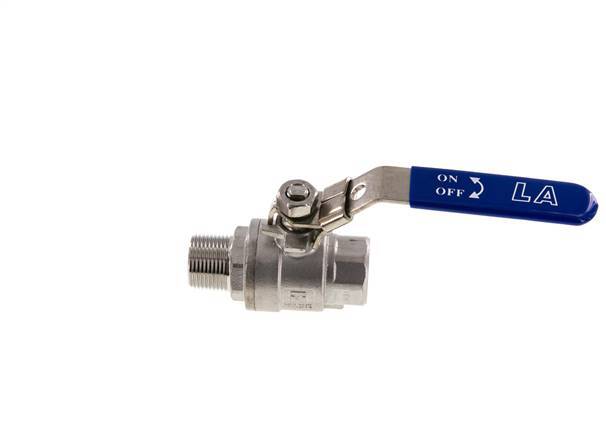 Male To Female R/Rp 3/4 inch PN 63 2-Way Stainless Steel Ball Valve