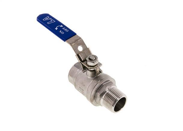 Male To Female R/Rp 1 inch PN 63 2-Way Stainless Steel Ball Valve