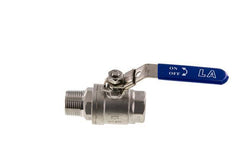 Male To Female R/Rp 1 inch PN 63 2-Way Stainless Steel Ball Valve