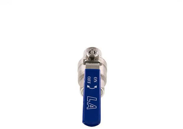 Male To Female R/Rp 1-1/4 inch PN 63 2-Way Stainless Steel Ball Valve