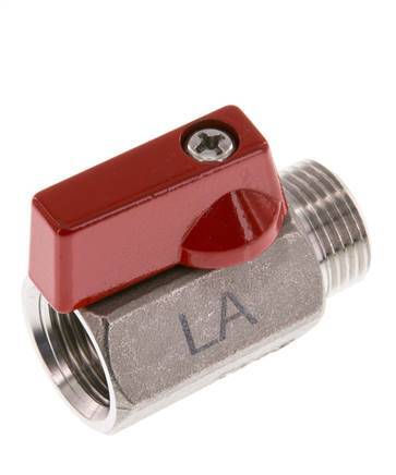 Male To Female G 3/8 inch 2-Way Stainless Steel Mini Ball Valve 63 Bar