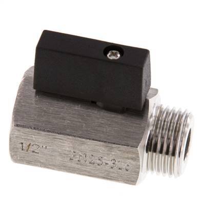 Male To Female G 1/2 inch 2-Way Stainless Steel Mini Ball Valve 25 Bar