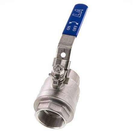 G1-1/2'' 2-Way Ball Valve Stainless Steel PTFE 63 bar - BL2SM