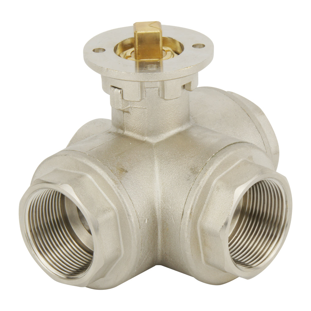 G2'' 3-Way T-port Brass Pneumatic Ball Valve Spring Closed - BL3BA