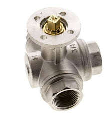 G3/4'' 3-Way L-port Ball Valve Brass ISO-Top 40bar - BL3BAL
