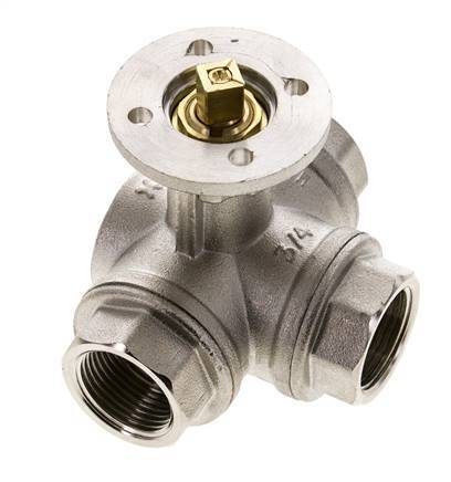 G3/4'' 3-Way L-port Ball Valve Brass ISO-Top 40bar - BL3BAL