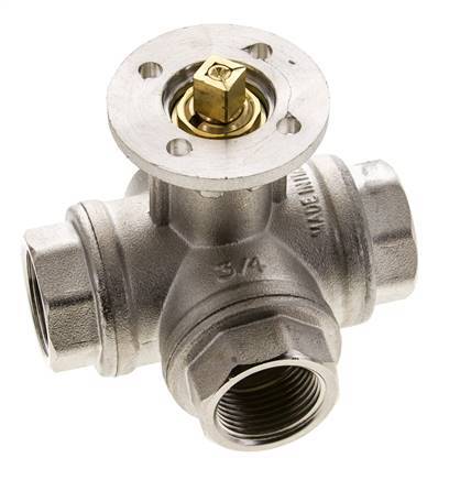 G3/4'' 3-Way L-port Ball Valve Brass ISO-Top 40bar - BL3BAL