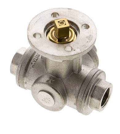 G3/8'' 3-Way L-port Ball Valve Brass ISO-Top 40bar - BL3BAL