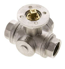 G3/4'' 3-Way T-port Ball Valve Brass ISO-Top 40bar - BL3BAT