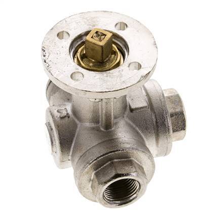 G3/8'' 3-Way T-port Ball Valve Brass ISO-Top 40bar - BL3BAT