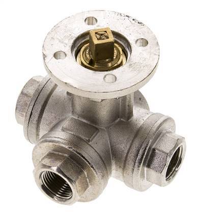 G3/8'' 3-Way T-port Ball Valve Brass ISO-Top 40bar - BL3BAT