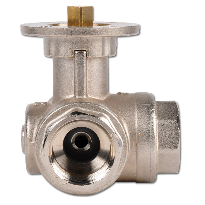 G1'' 3-Way T-port Ball Valve Brass ISO-Top 40bar - BL3BAT