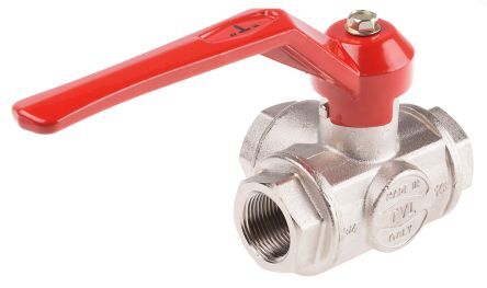 G2'' 3-way L-port Ball Valve Brass PTFE/NBR 35 bar - BL3BM