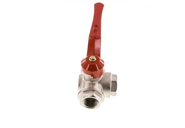 G1'' 3-way T-port Ball Valve Brass PTFE/NBR 45 bar - BL3BM