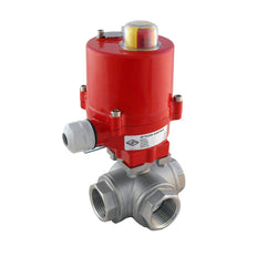 G3/8'' T-port 3-Way Stainless Steel Electric Ball Valve 12V AC - BL3SA