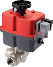 G1-1/2'' T-port 24-240V AC/DC Fail-Safe 3-Way Stainless steel Ball valve