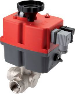 G1-1/2'' L-port 24-240V AC/DC Fail-Safe 3-Way Stainless steel Ball valve