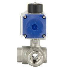 G1/4'' 3-Way L-port Stainless Steel Pneumatic Ball Valve Double Acting - BL3SA