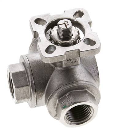 G1/2'' L-port 3-Way Stainless Steel Ball Valve ISO-Top 63bar - BL3SA