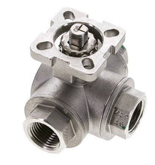 G1/2'' L-port 3-Way Stainless Steel Ball Valve ISO-Top 63bar - BL3SA