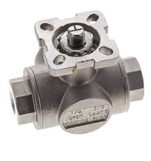 G1/4'' T-port 3-Way Stainless Steel Ball Valve ISO-Top 63bar - BL3SA