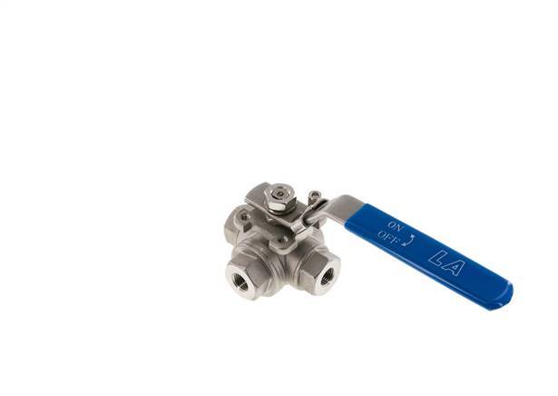 G 1/4 inch 3-Way L-port Stainless Steel Ball Valve