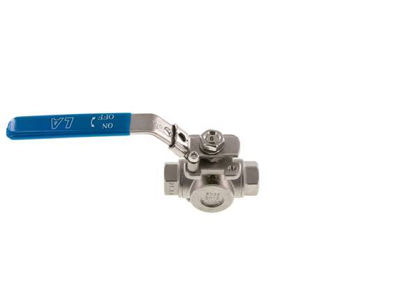 G 3/8 inch 3-Way L-port Stainless Steel Ball Valve