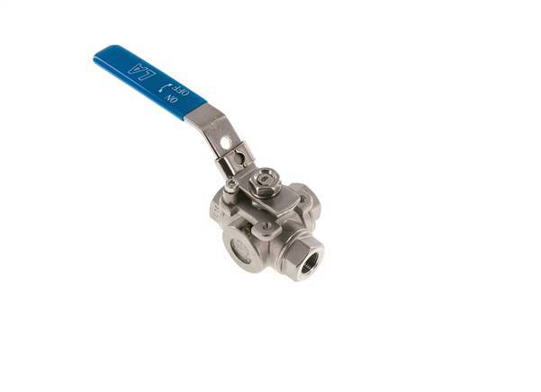 G 3/8 inch 3-Way L-port Stainless Steel Ball Valve