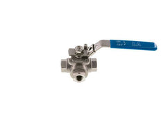 G 3/8 inch 3-Way L-port Stainless Steel Ball Valve