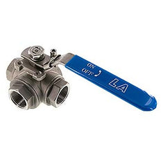 G 1/2 inch 3-Way T-port Stainless Steel Ball Valve