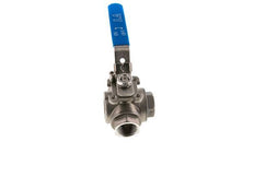 G 1 inch 3-Way L-port Stainless Steel Ball Valve