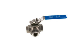 G 1 inch 3-Way L-port Stainless Steel Ball Valve