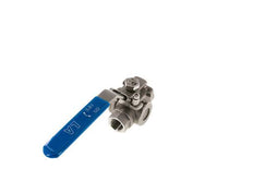 G 1/2 inch 3-Way T-port Stainless Steel Ball Valve