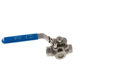 G 1/2 inch 3-Way T-port Stainless Steel Ball Valve