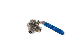 G 1/2 inch 3-Way T-port Stainless Steel Ball Valve