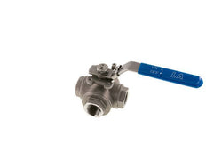G 3/4 inch 3-Way T-port Stainless Steel Ball Valve