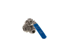 G 3/4 inch 3-Way T-port Stainless Steel Ball Valve