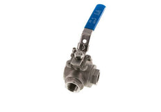 G 3/4 inch 3-Way T-port Stainless Steel Ball Valve