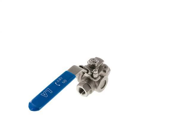 G 3/8 inch 3-Way T-port Stainless Steel Ball Valve