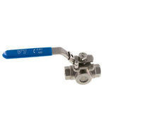 G 3/8 inch 3-Way T-port Stainless Steel Ball Valve
