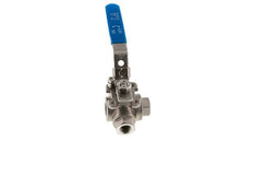G 3/8 inch 3-Way T-port Stainless Steel Ball Valve