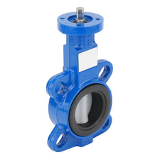 DN40 (1-1/2 inch) Wafer Pneumatic Butterfly Valve GGG40-Stainless Steel-EPDM Double Acting - BFLW