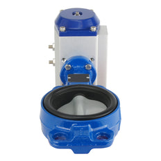 DN80 (3 inch) Wafer Pneumatic Butterfly Valve GGG40-GGG40 polyamide-coated-EPDM Spring Closed - BFLW